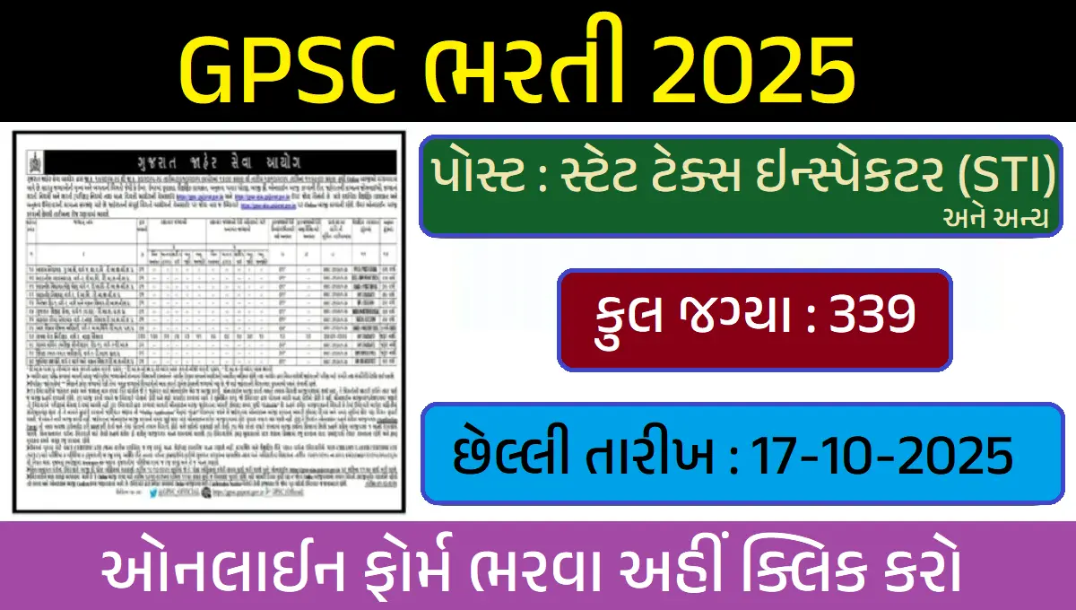 GPSC ભરતી 2025