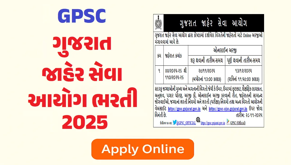 GPSC Recruitment 2025