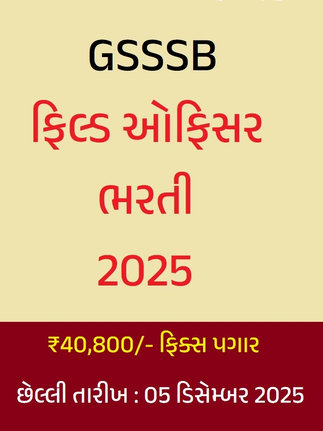 ફિલ્ડ ઓફિસર ભરતી 2025