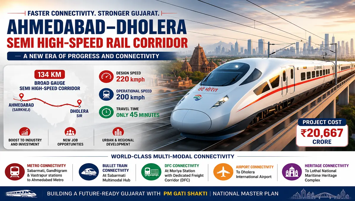 Ahmedabad Dholera Semi High-Speed Rail Corridor