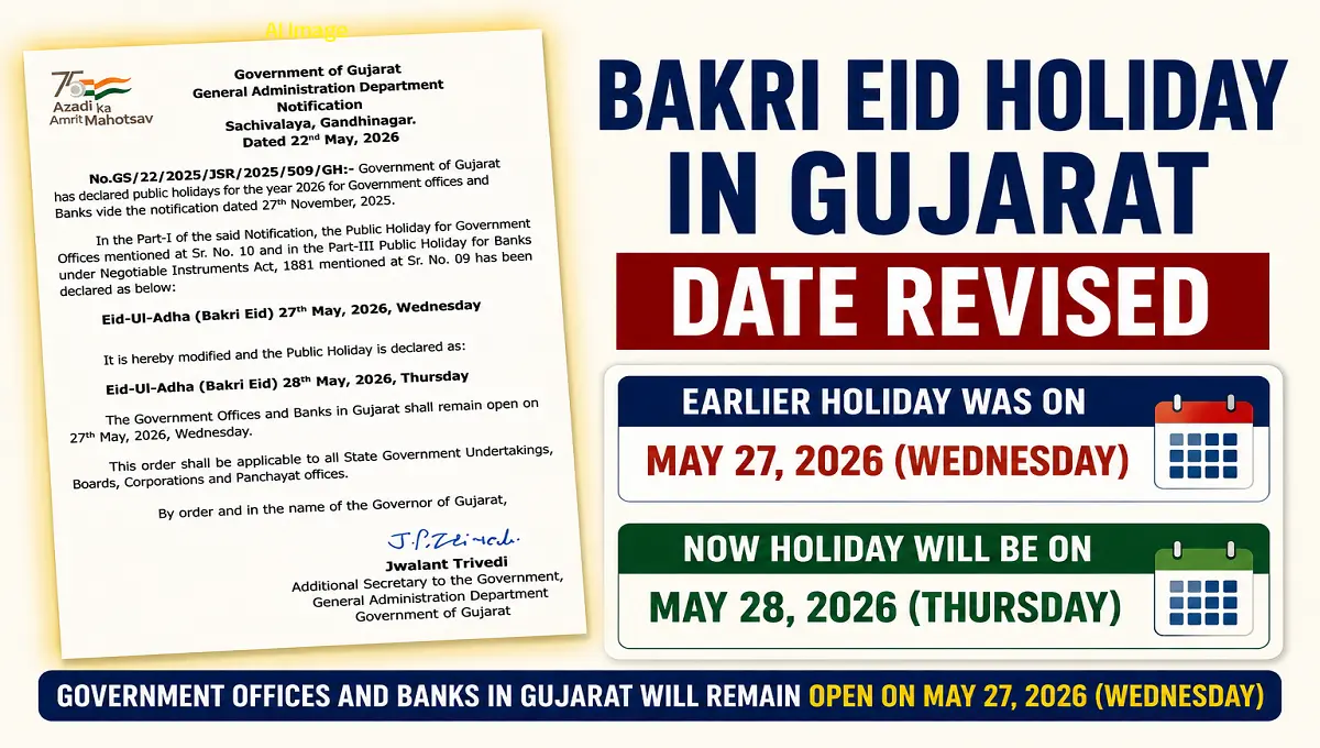 Bakri Eid Holiday in Gujarat 2026