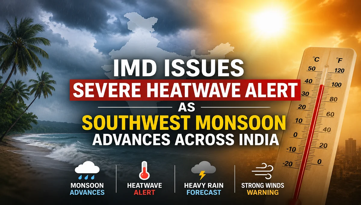IMD Issues Severe Heatwave Alert as Southwest Monsoon Advances Across India