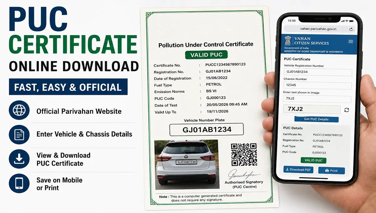 PUC Certificate Online Download 2026